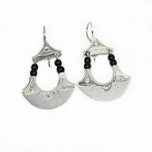 Boucles eventail argent massif