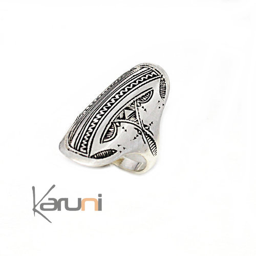 Bague navette argent pur 999