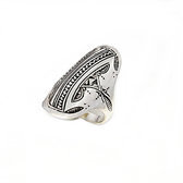 Bague navette argent pur 999