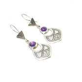 Boucles argent 925 amethyste