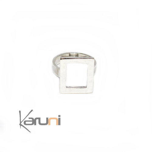 Bague Argent 950 Rectangle Design 1150