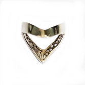 Bague argent massif reversible filigrane