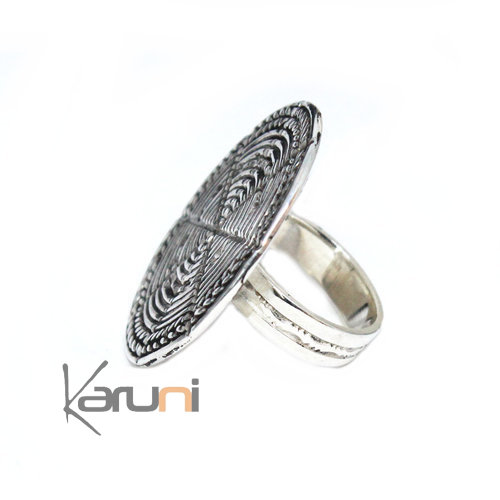 Bague argent massif Nepal exception 1152