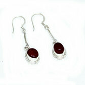 boucles d'oreilles argent 925 cornaline