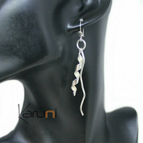 Boucles d'Oreilles twist bain argent 5154