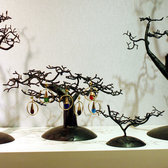 Arbre à bijoux porte-bijoux design Cèdre 30-40 cm métal recyclé baobab Madagascar b d