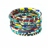 Bracelet wax bleu dore