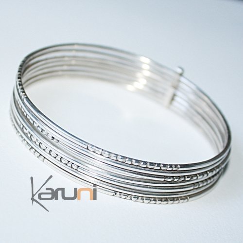 Bijoux Touareg Ethniques Bracelet Semainier en Argent 01