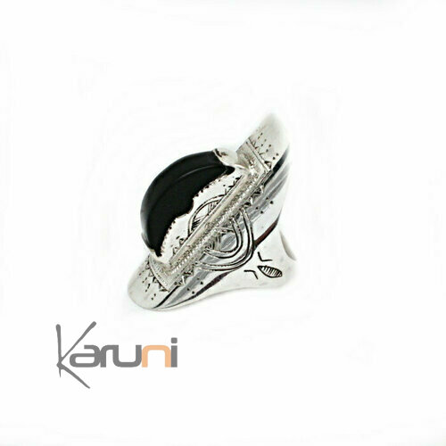 Bague argent massif onyx