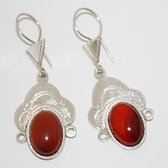 Boucles d'oreilles argent massif agate