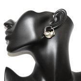 Bijoux Ethniques Africains Boucles d'Oreilles Croles Argent Massif Peul Fulani Mali 08AR 2 cm Feuille c