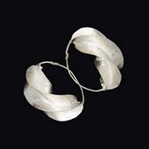 Bijoux Ethniques Africains Boucles d'Oreilles Croles Argent Massif Peul Fulani Mali 08AR 2 cm Feuille