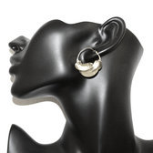 Bijoux Ethniques Africains Boucles d'Oreilles Croles Argent Massif Peul Fulani Mali 09AR 3 cm Feuille c