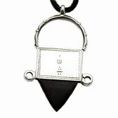 Bijoux Touareg Ethniques Africains Collier Pendentif en Argent et Ebne 29 Croix d'Ingall