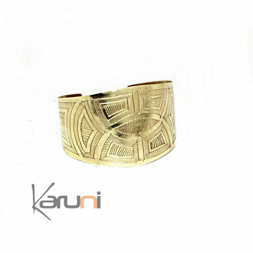 Bracelet Manchette Bronze Dore Hama