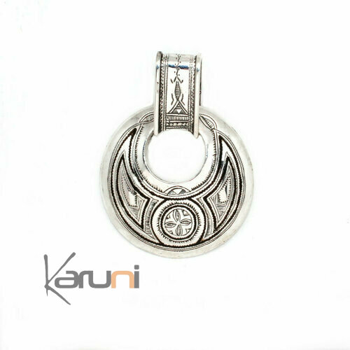 Pendentif Argent 925 Ebène Grave Anzar