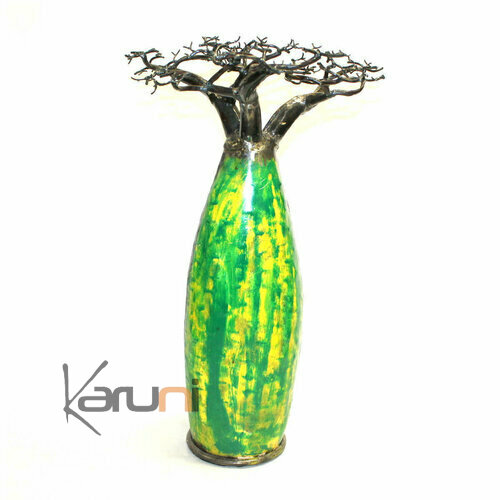 Arbre à bijoux Baobab 60 cm Vert Jaune