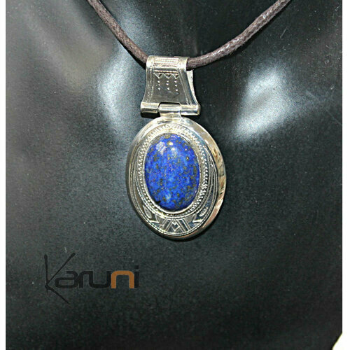 Pendentif Argent Massif Lapis Lazuli Pas