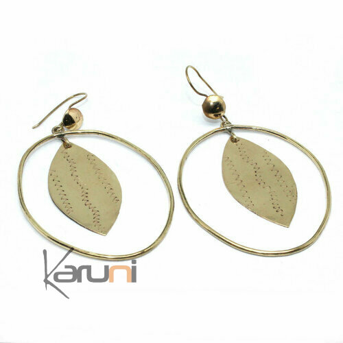 Boucles d'oreilles bronze doré Cerceau