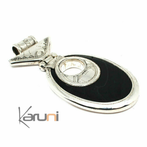 Pendentif Argent 925 Onyx Rugb