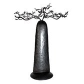 Arbre  bijoux porte-bijoux design Baobab plat 30 cm mtal recycl Madagascar