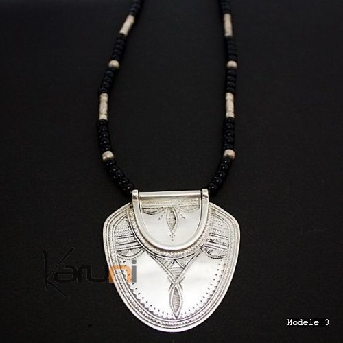 Bijoux Touareg Ethniques Collier en argent Feuille 03 - KARUNI b