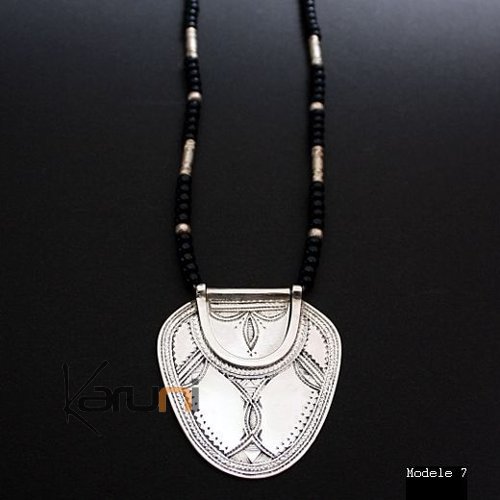 Bijoux Touareg Ethniques Collier en argent Feuille 04 - KARUNI