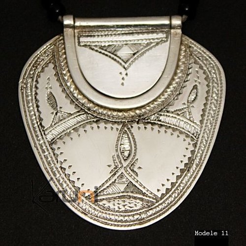 Bijoux Touareg Ethniques Collier en argent Feuille 04 - KARUNI c