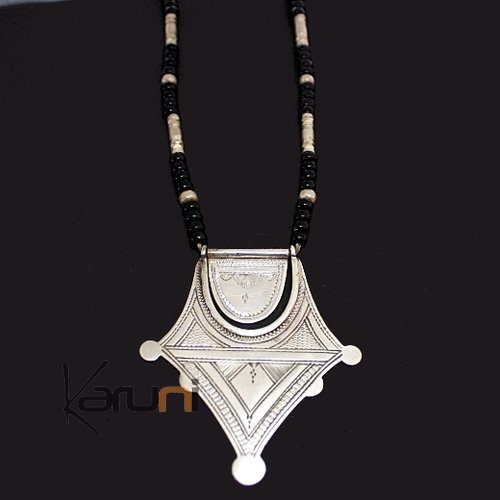 Bijoux Touareg Ethniques Collier en argent Etoile 03 - KARUNI