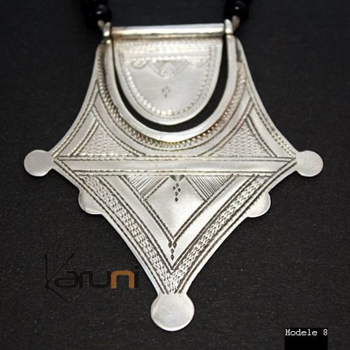 Bijoux Touareg Ethniques Collier en argent Etoile 03 - KARUNI