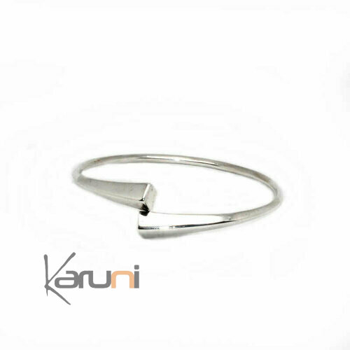 Bracelet argent 925 croisé lisse