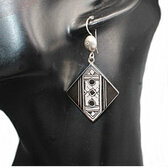 Boucles d'oreilles touareg ebene argent