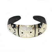 Bracelet ethnique de Mauritanie large en argent Etoile 2 a