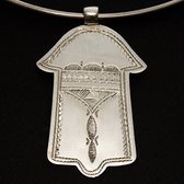 Collier Pendentif en Argent Main de Fatma Khamsa 06