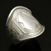 Bijoux Touareg Ethniques Bague en Argent Bandeau Grav Homme/Femme 05