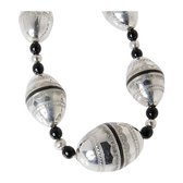 Collier touareg argent Grande Dame perles d'bne - ethnique b