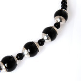 Collier touareg en argent perles noires - ethnique b