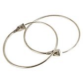 Bijoux Ethniques Touareg Boucles d'oreilles Croles en argent 10 Tesibit 4,5 cm