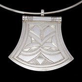 Bijoux Touareg Ethniques Africains Collier Pendentif en Argent 36 Palette Grave