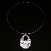 Bijoux Touareg Ethniques Africains Collier Pendentif en Argent 14 Goutte grave b