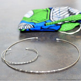 Bijoux Ethniques Touareg Africains Bracelet Fin en Argent 750 de Mauritanie Femme/Enfant 02 b