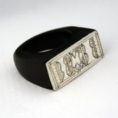 Bijoux Touareg Ethniques Bague Ebne et Argent - KARUNI