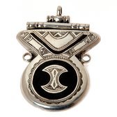Collier touareg argent bne pendentif grav