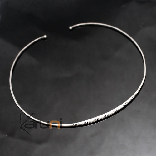 Touareg Collier Tour de Cou en Argent 750 de Mauritanie 01