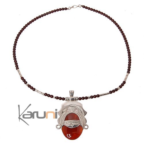 Collier deese Agathe argent Karuni