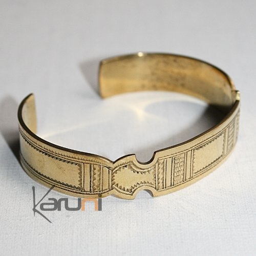 Bijoux Touareg Ethniques Bracelet gravé en bronze 01 - KARUNI