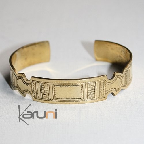 Bijoux Touareg Ethniques Bracelet grav en bronze 01 - KARUNI