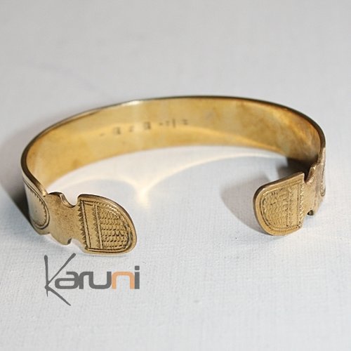 Bijoux Touareg Ethniques Bracelet grav en bronze 02 - KARUNI c