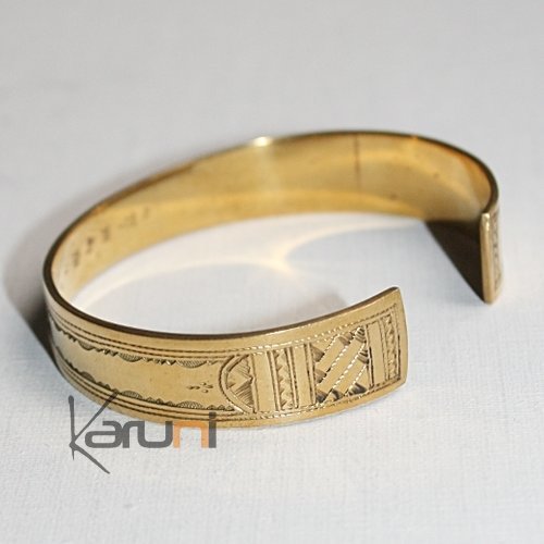 Bijoux Touareg Ethniques Bracelet grav en bronze 03 - KARUNI c