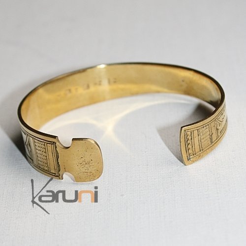 Bijoux Touareg Ethniques Bracelet grav en bronze 04 - KARUNI